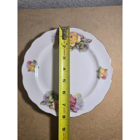 Vintage Royal Kent Made in Staffordshire England Bone China Plate Yellow Floral - Picture 3 of 8